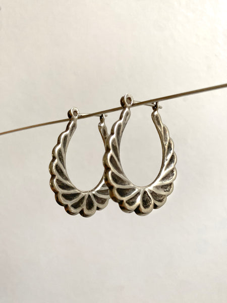Vintage Winged Hoops Earrings