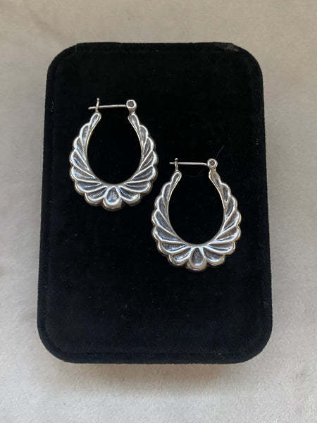 Vintage Winged Hoops Earrings