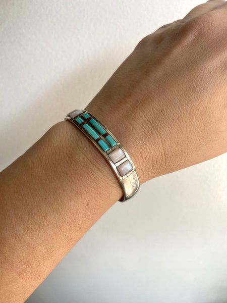 *Perfect* Vintage Zuni Handmade Inlay Bracelet