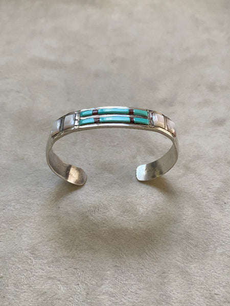 *Perfect* Vintage Zuni Handmade Inlay Bracelet