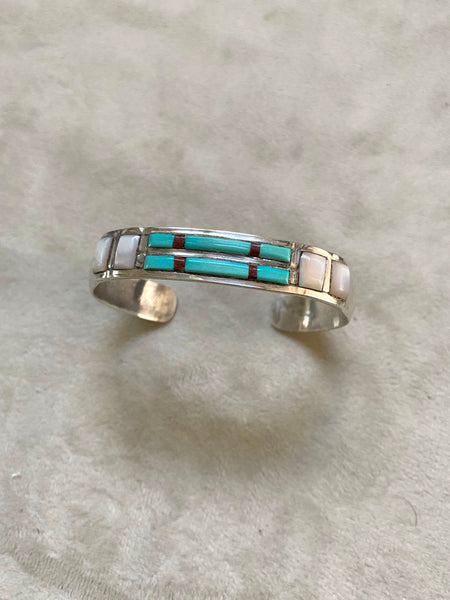 *Perfect* Vintage Zuni Handmade Inlay Bracelet